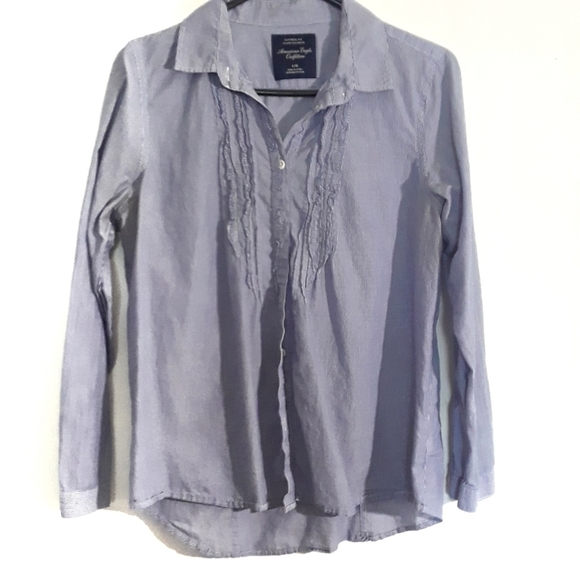 American Eagle Outfitters Large Striped Blouse - Picture 1 of 5